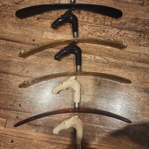 Stylish Horse Head Coat Hangers - Black, Tan, Cream